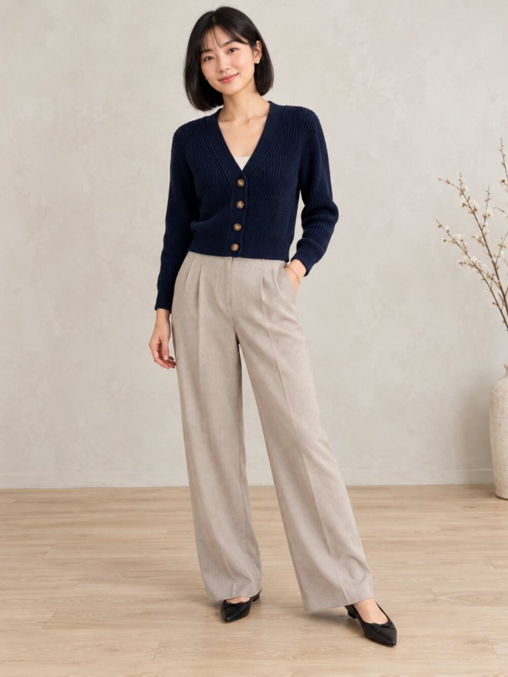 George Women's Deep Blue Knit Cardigan Sweater XS Cropped